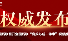 中国残联召开“高效办成一件事” 视频推进会议