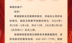 国技互联春节放假通知